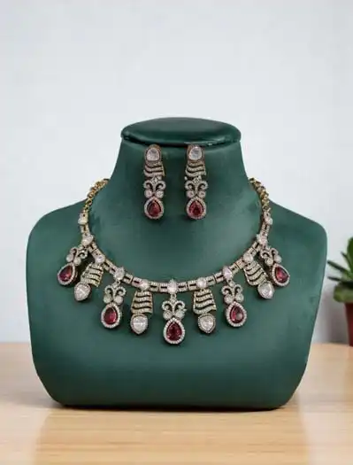 Gorgeous AD CZ Necklace Set