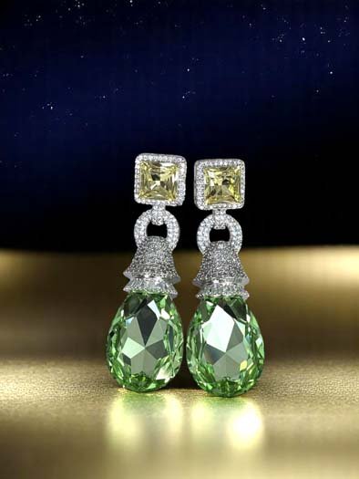 Stunning Cushion Cut Swarovski Earrings