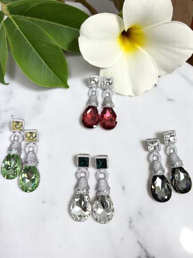 Stunning Cushion Cut Swarovski Earrings