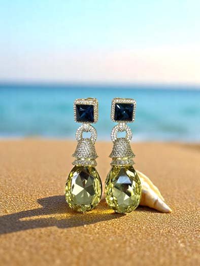 Exquisite Cushion Cut Swarovski Earrings