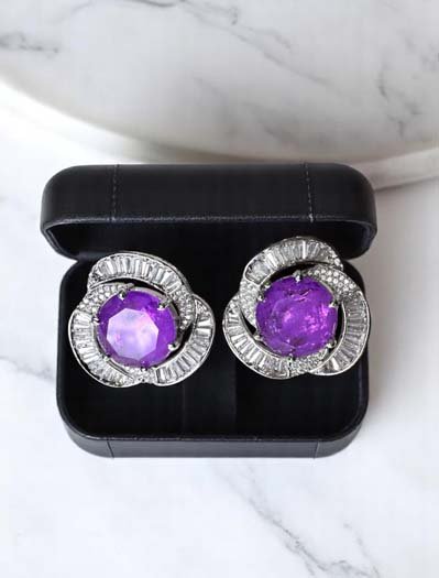 Luminous Swarovski Stud Earrings