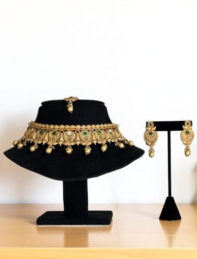 22k Gold Plated Rajwadi Choker Set
