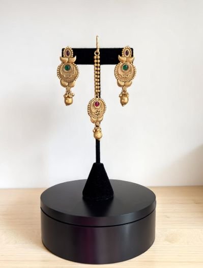 22k Gold Plated Rajwadi Choker Set