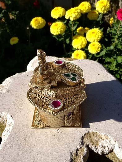 Exquisite Goddess Lakshmi Kumkum Box