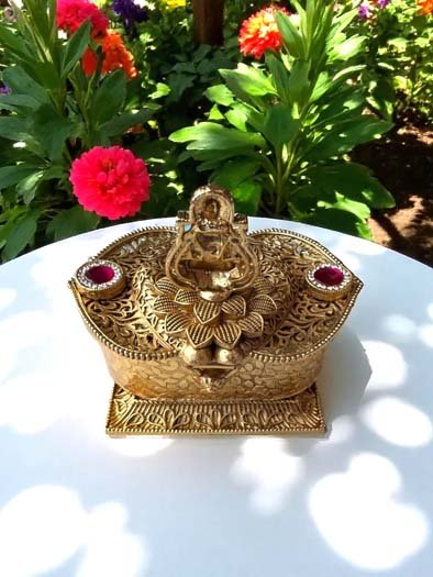 Exquisite Goddess Lakshmi Kumkum Box