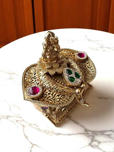 Exquisite Goddess Lakshmi Kumkum Box