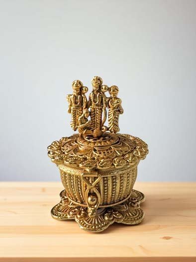 Rajwadi Polish Ram Darbar Sindoor Box