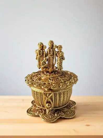 Rajwadi Polish Ram Darbar Sindoor Box