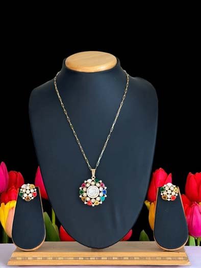 Premium Moissanite Pendant Set