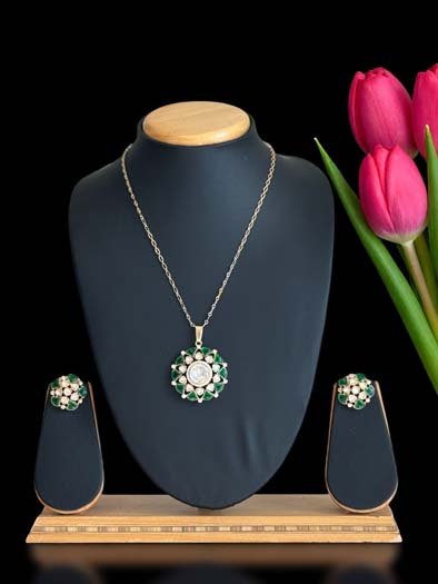 Premium Moissanite Pendant Set