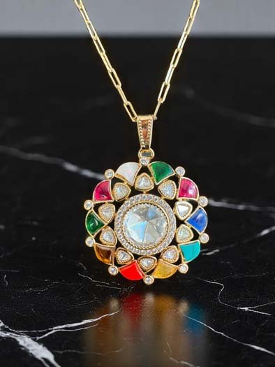 Premium Moissanite Pendant Set