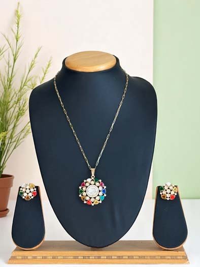 Premium Moissanite Pendant Set