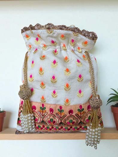 Designer Banarasi Potli Bag