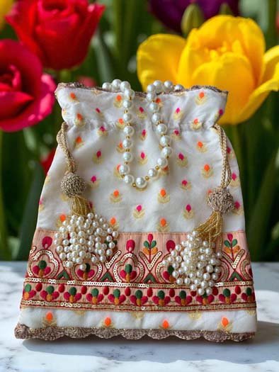 Designer Banarasi Potli Bag