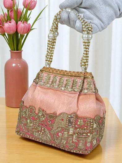 Elephant Embroidered Potli Bags