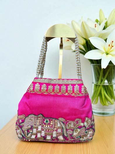 Elephant Embroidered Potli Bags