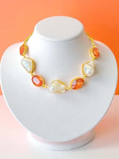 Vibrant Style MOP Necklace Set