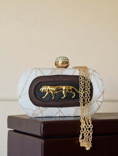 Sabyasachi Inspired Royal Bengal Tiger Motif Embellished Clutches