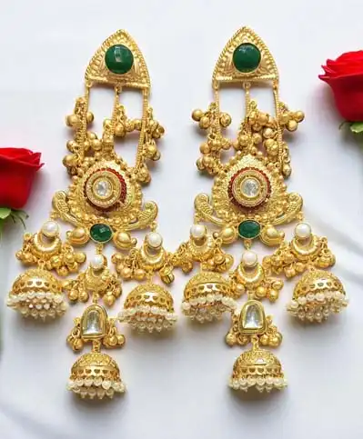Kashmiri Jhumka Long Earrings