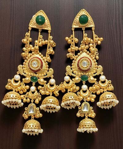 Kashmiri Jhumka Long Earrings