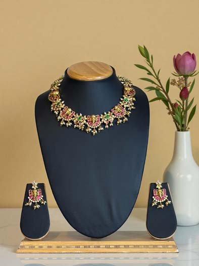 Antique Finish Jadau Kundan Choker Set