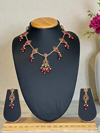 Handcrafted Rajwadi Necklace Set