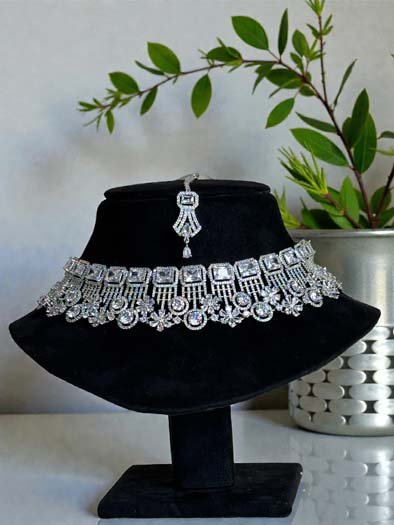 Premium Designer AD CZ Necklace Set