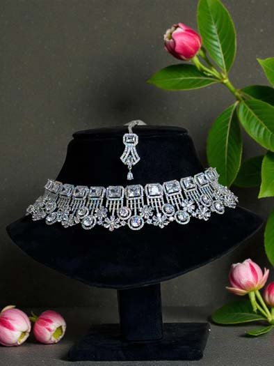 Premium Designer AD CZ Necklace Set