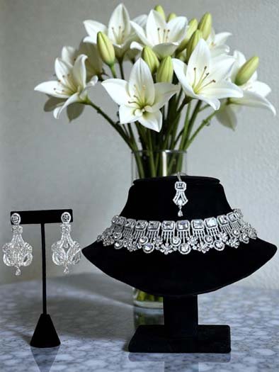 Premium Designer AD CZ Necklace Set