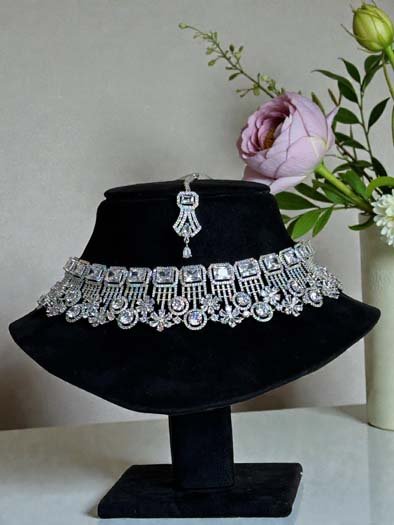 Premium Designer AD CZ Necklace Set