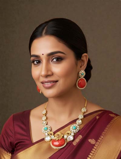 Sabyasachi Inspired Moissanite Necklace Set