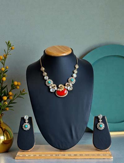 Sabyasachi Inspired Moissanite Necklace Set
