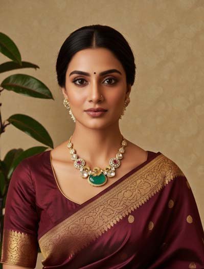 Sabyasachi Inspired Premium Kundan Necklace Set