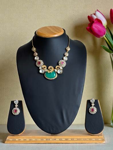 Sabyasachi Inspired Premium Kundan Necklace Set