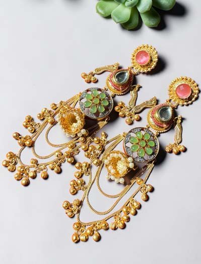 Kashmiri Designer Long Earrings