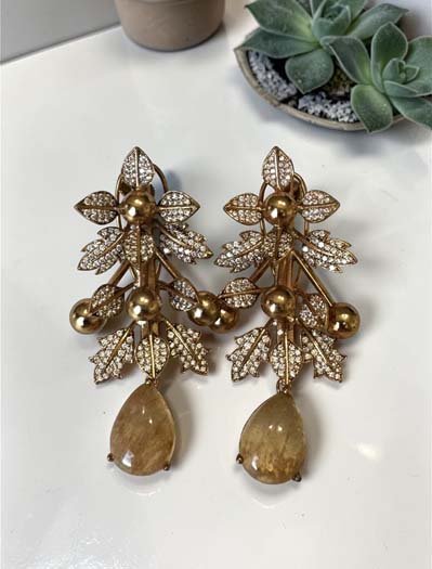 Bollywood Inspired Moissanite CZ Earrings