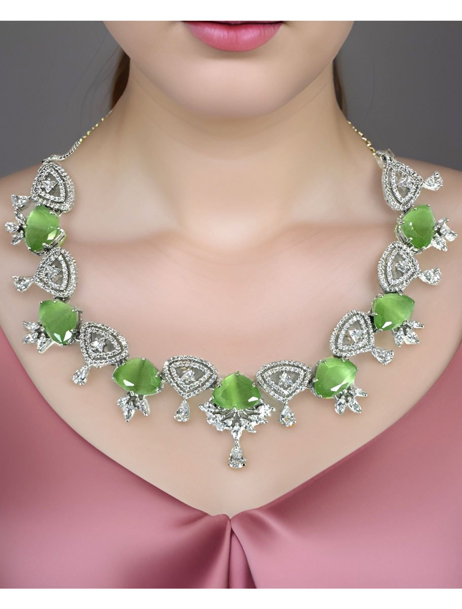 Exclusive design AD/CZ partywear necklace set