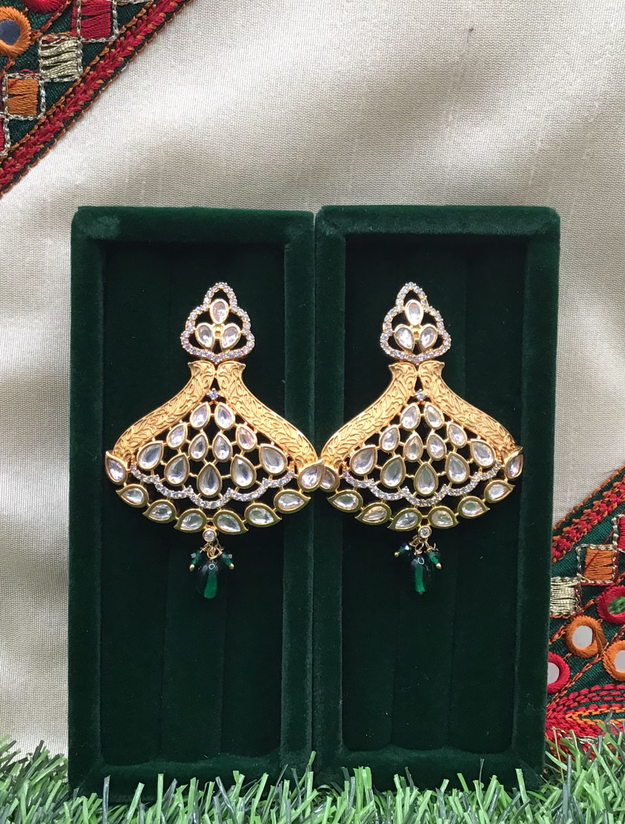 Handcrafted Meenakari Polki Kundan Earrings