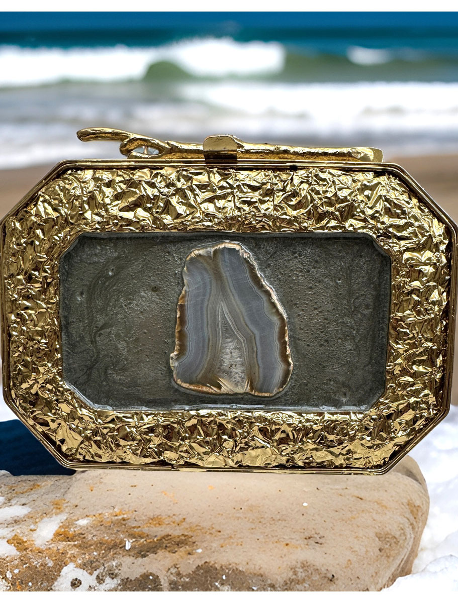 Golden Opulent MOP Evening Clutch