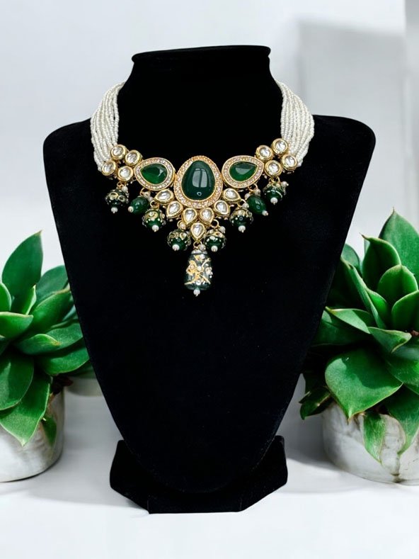 Designer Pearl Kundan Choker Set