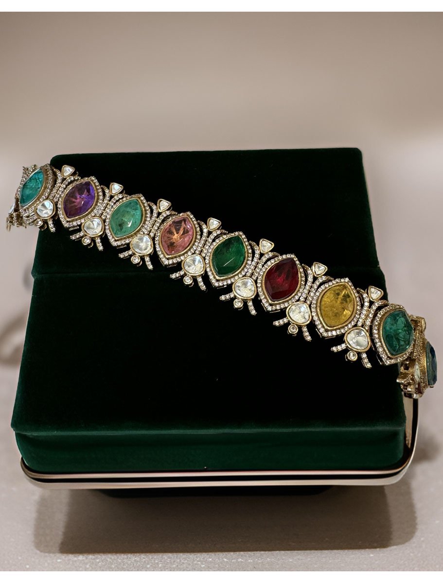 Bollywood Inspired Premium Kundan CZ Bracelet