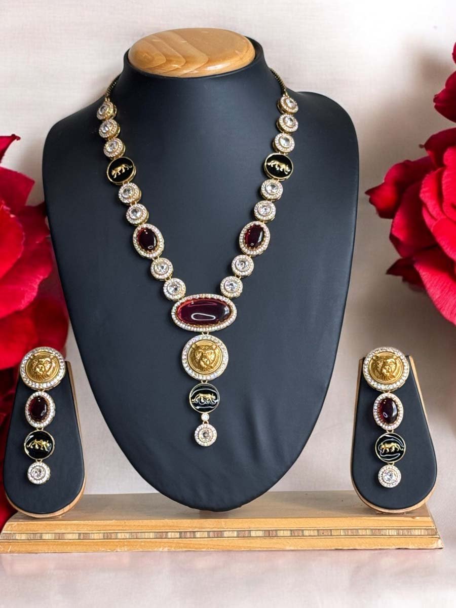 Sabyasachi Inspired Ruby Necklace set