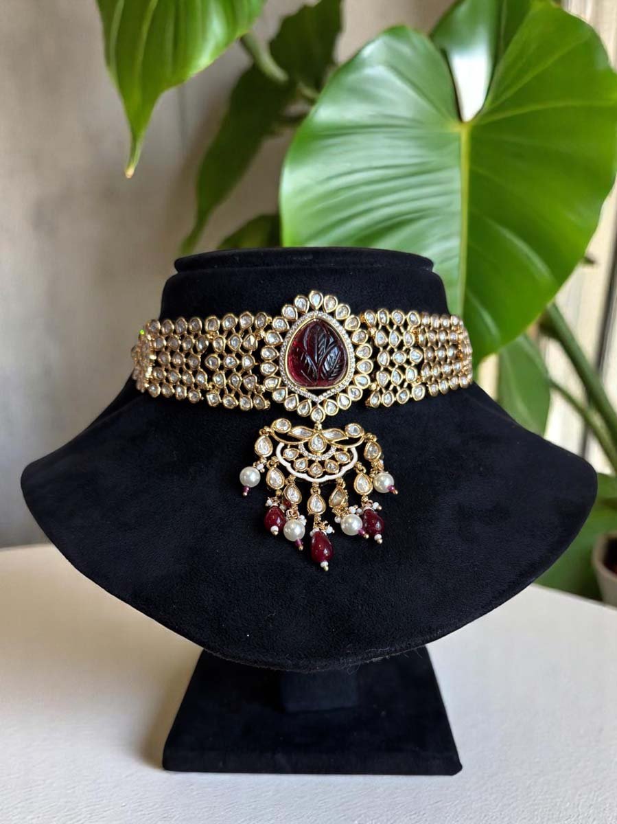 Bollywood Inspired Polki Kundan Choker Set