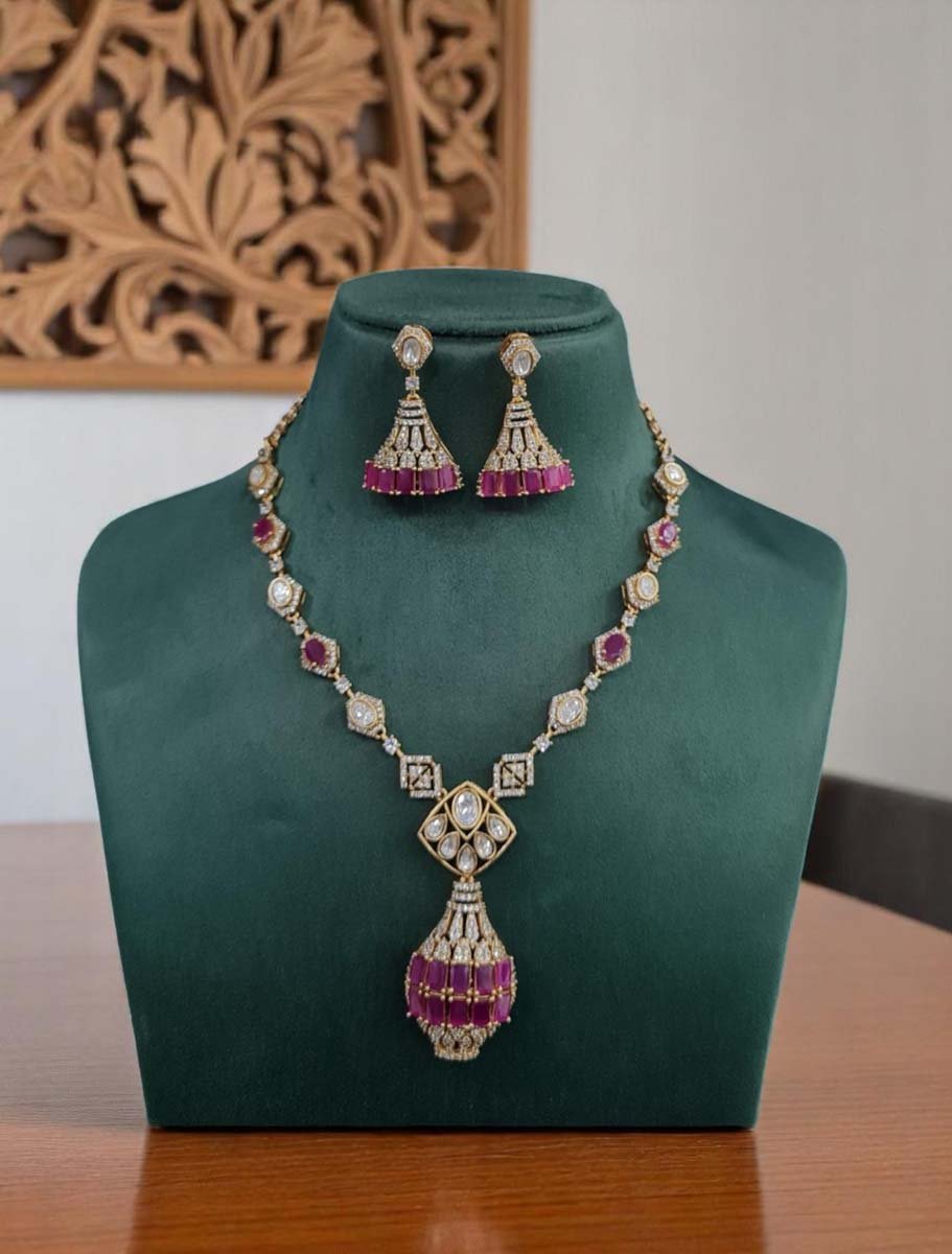 Celebrity Inspired Designer CZ Necklace set