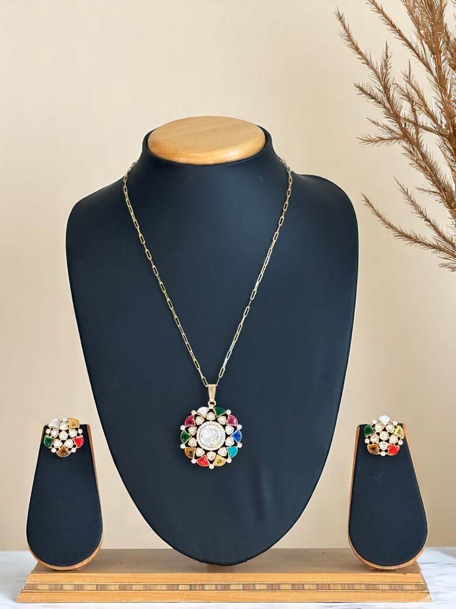 Premium Moissanite Pendant Set