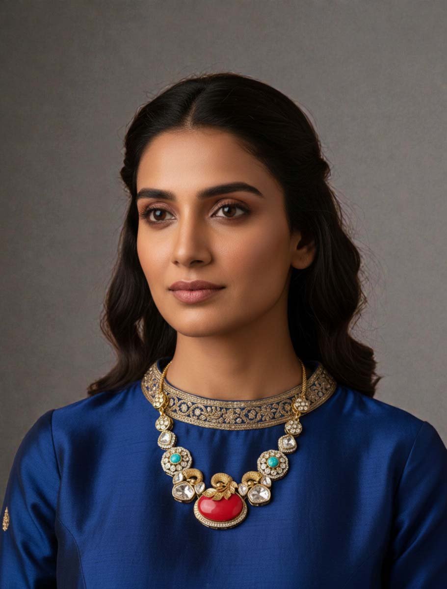Sabyasachi Inspired Moissanite Necklace Set