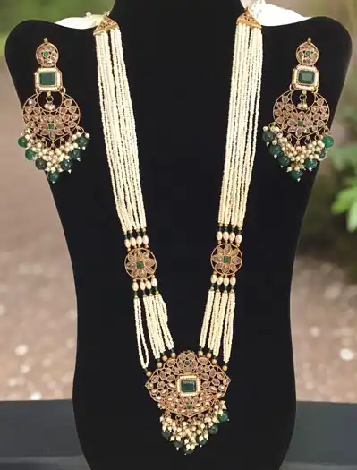 Kundan/Pearl Long Necklace set