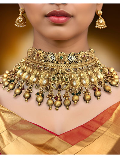 Varalaxmi Antique Choker Set