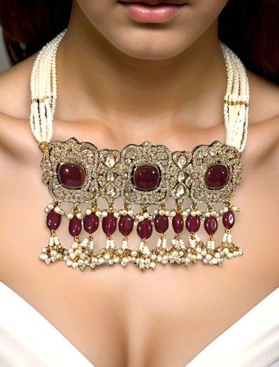 Polki Kundan Necklace Set