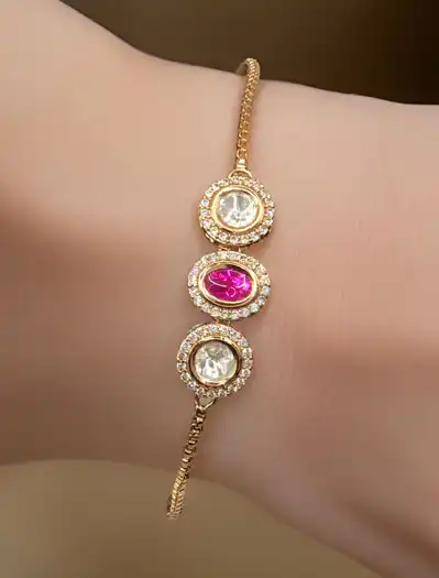 Kundan Rakhi Bracelet